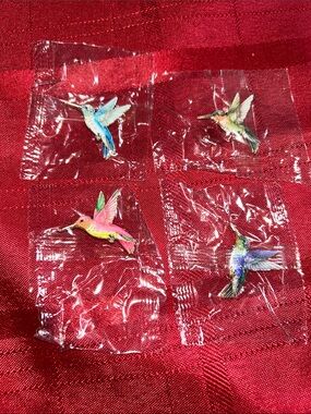 Hummingbird Enamel Charms - Multi-Color Bird Accessories